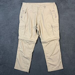 Clothing Arts Pants Mens 38x30 Beige P^3 Cubed Pick Pocket Proof Cargo Zip Off